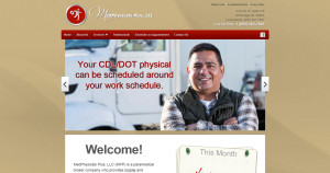 Website design for MedPhysicals Plus, LLC of Anchorage, AK